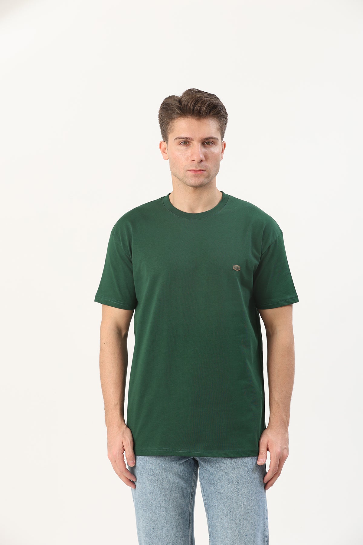 Erkek T-SHIRT REGULAR FIT YEŞİL
