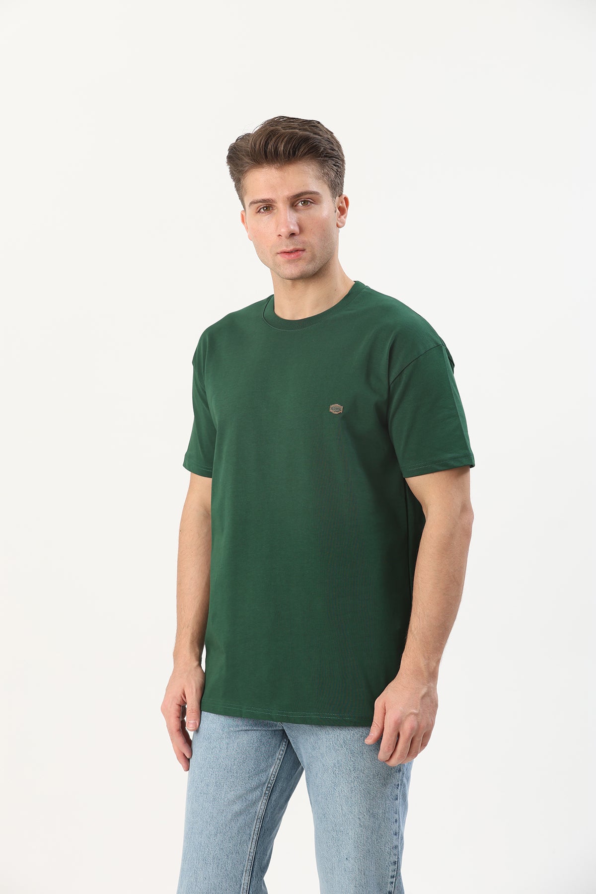 Erkek T-SHIRT REGULAR FIT YEŞİL