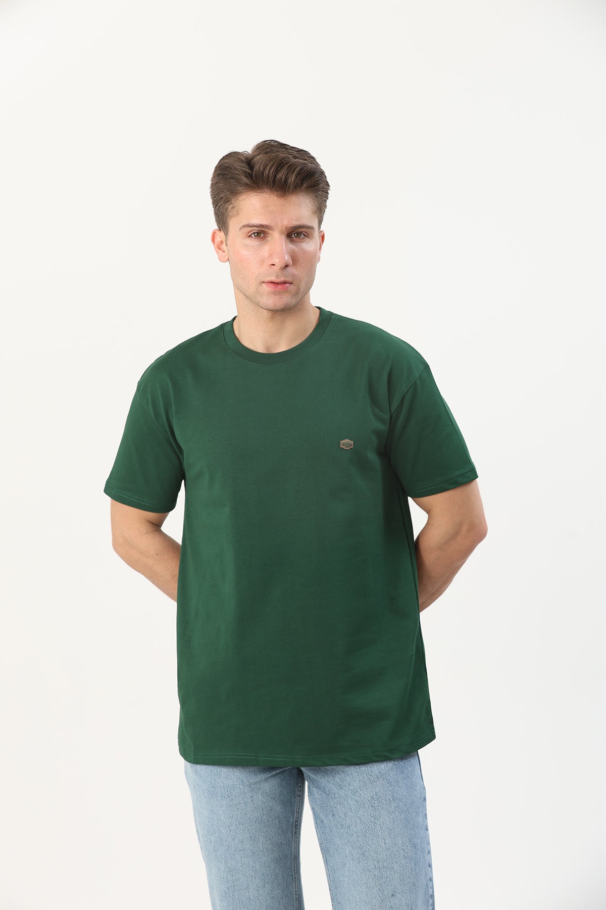 Erkek T-SHIRT REGULAR FIT YEŞİL