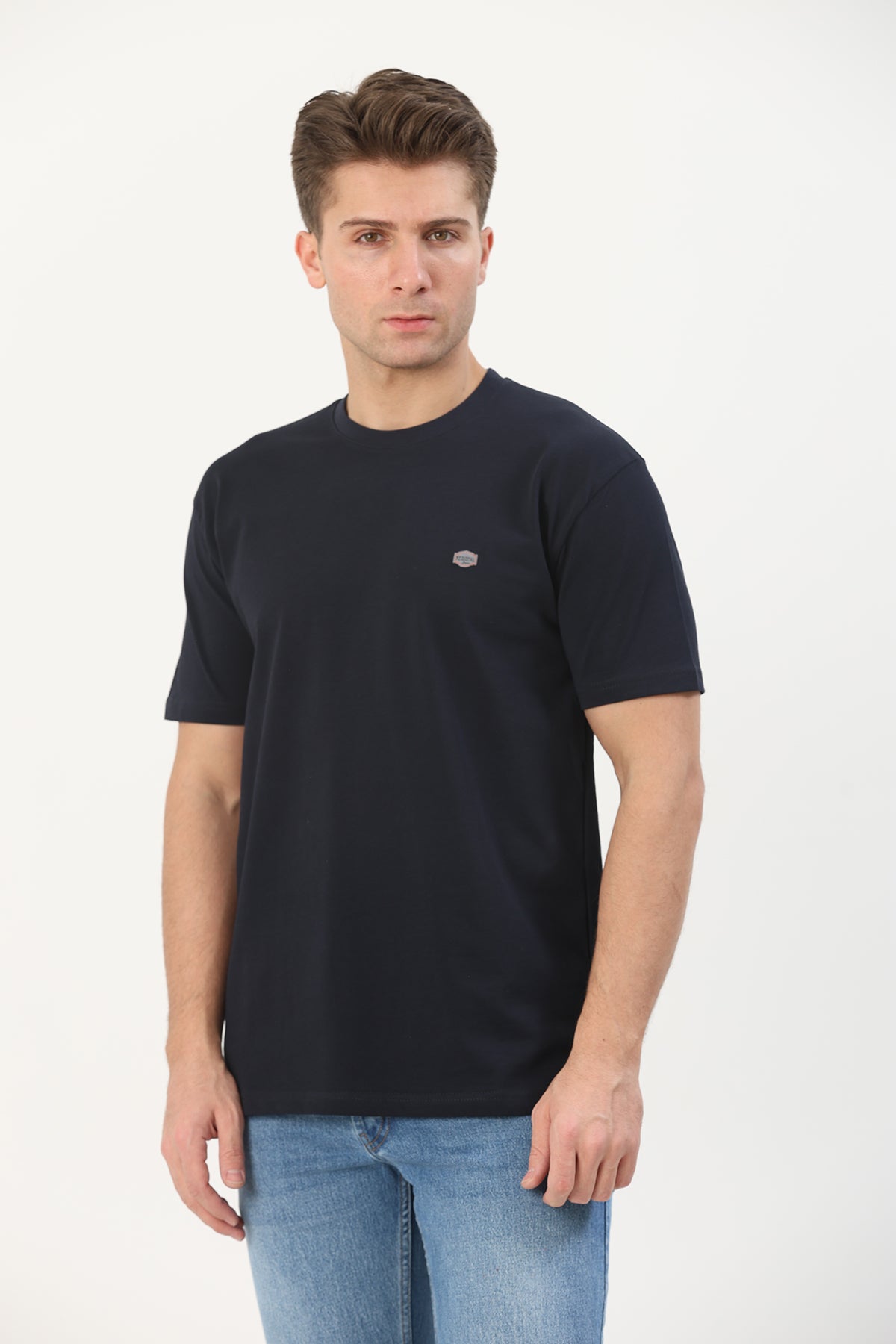 Erkek T-SHIRT REGULAR FIT KOYU LACİVERT