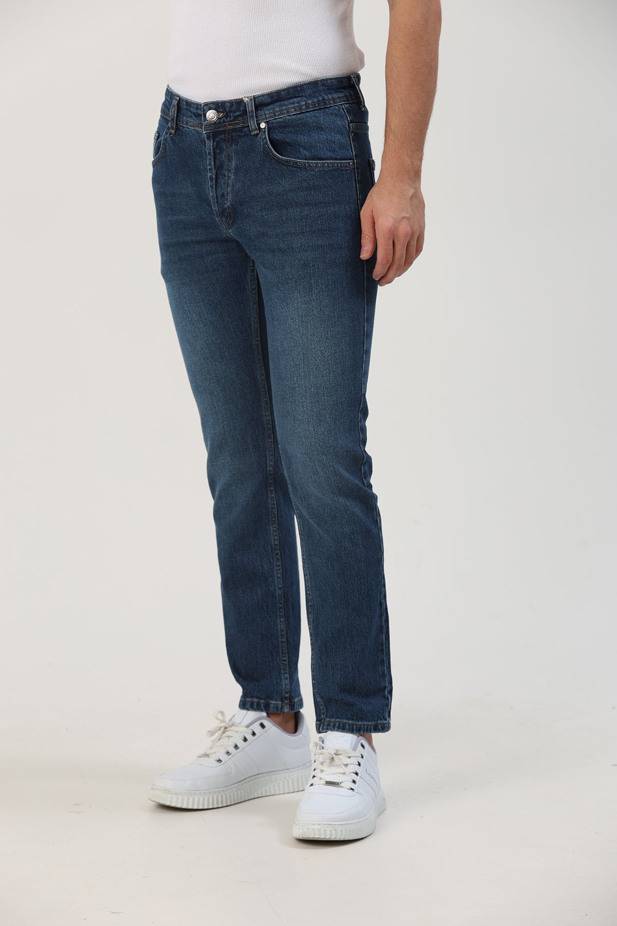 Erkek Regular fit Jean Koyu Lacivert
