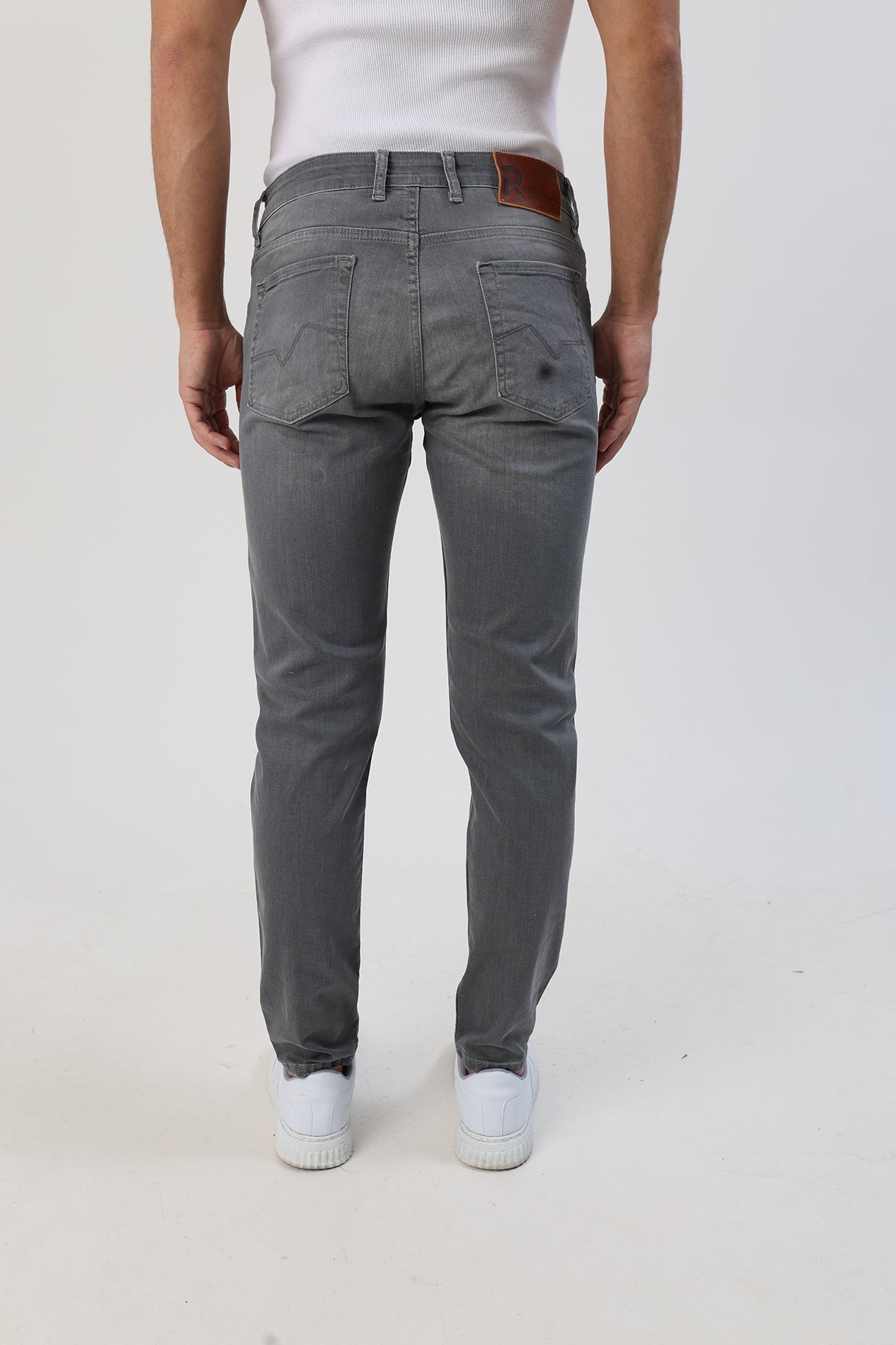 Erkek Slim Fit Jean Gri
