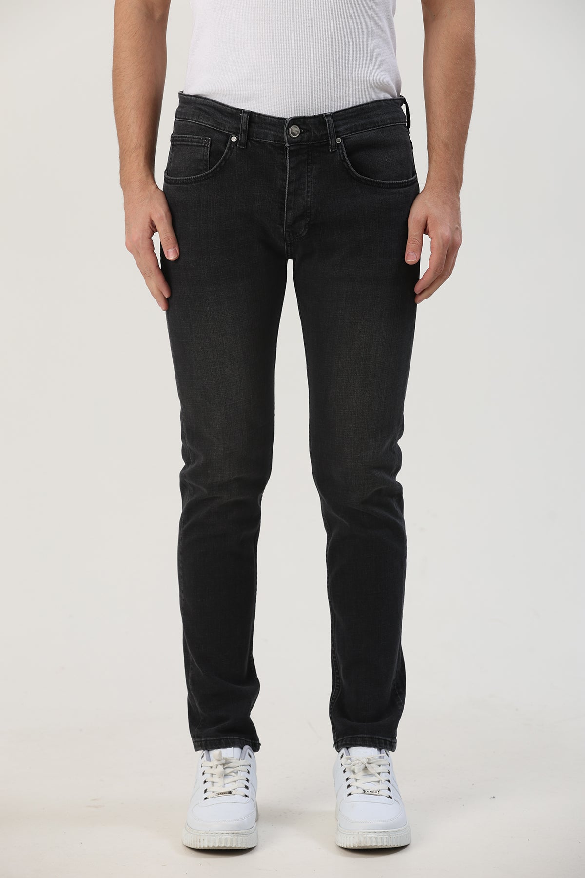 Erkek Slim Fit Jean Siyah