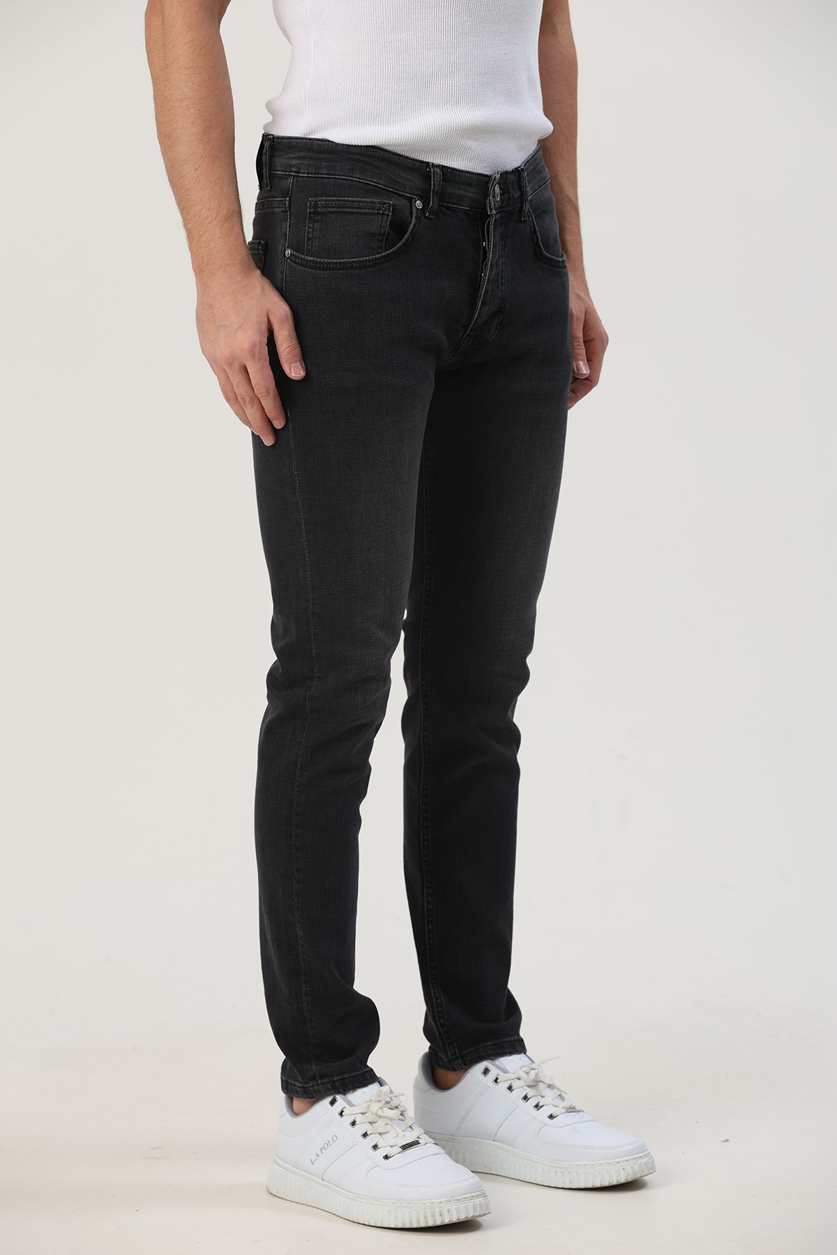 Erkek Slim Fit Jean Siyah