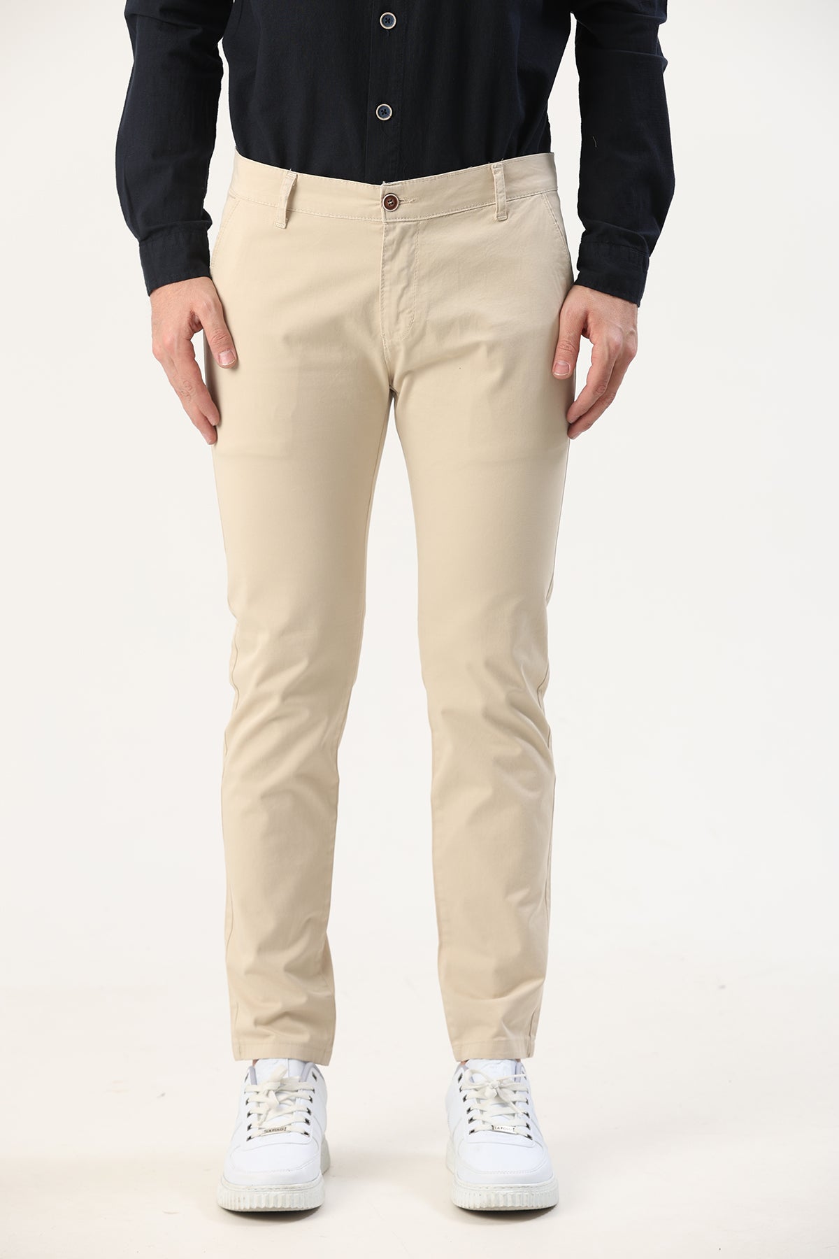 KİONA Erkek CHINO PANTOLON BEJ - 32, Krem