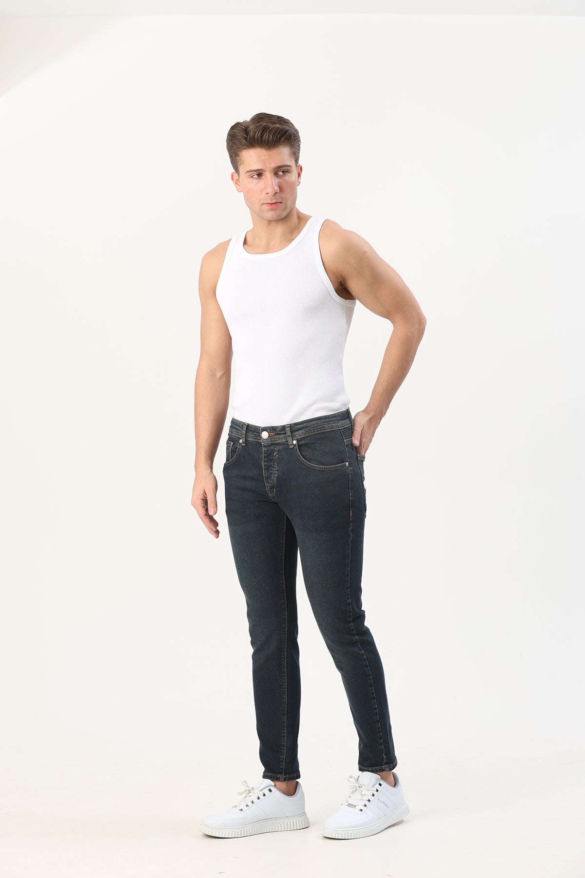 Super Slım Fit Erkek Jean Nıght Blue
