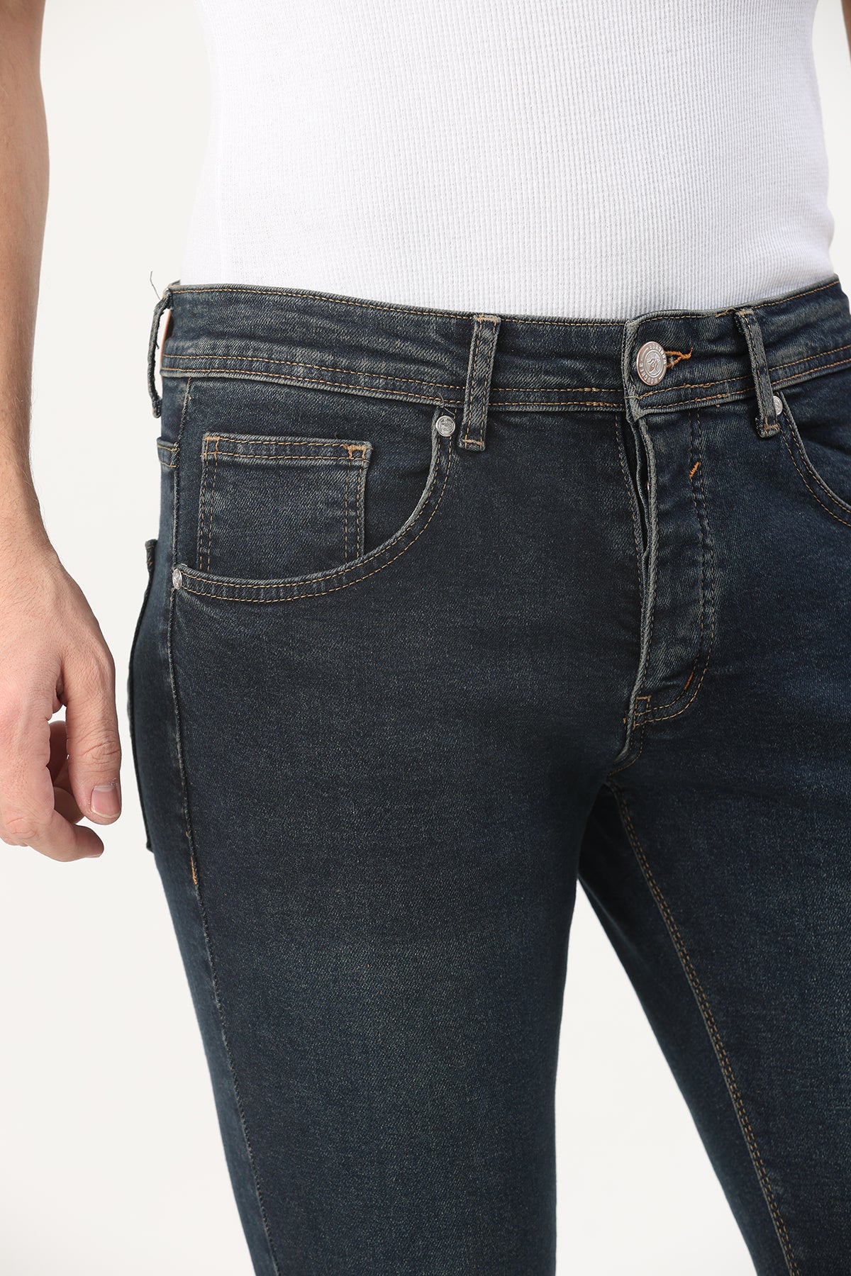 Super Slım Fit Erkek Jean Nıght Blue