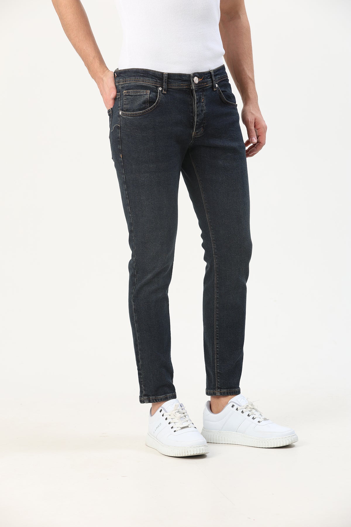 Super Slim Fit Erkek Jean Ham Rengi