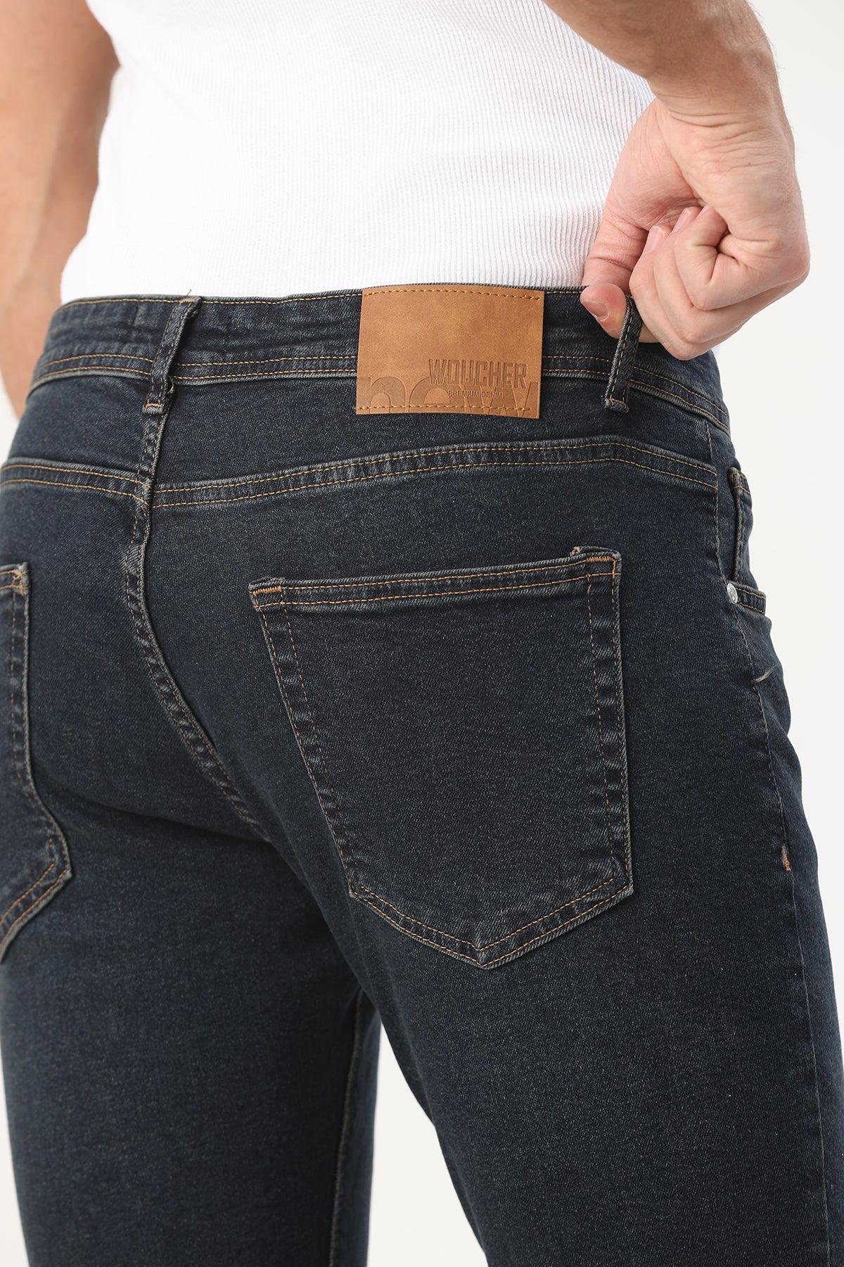Super Slim Fit Erkek Jean Ham Rengi