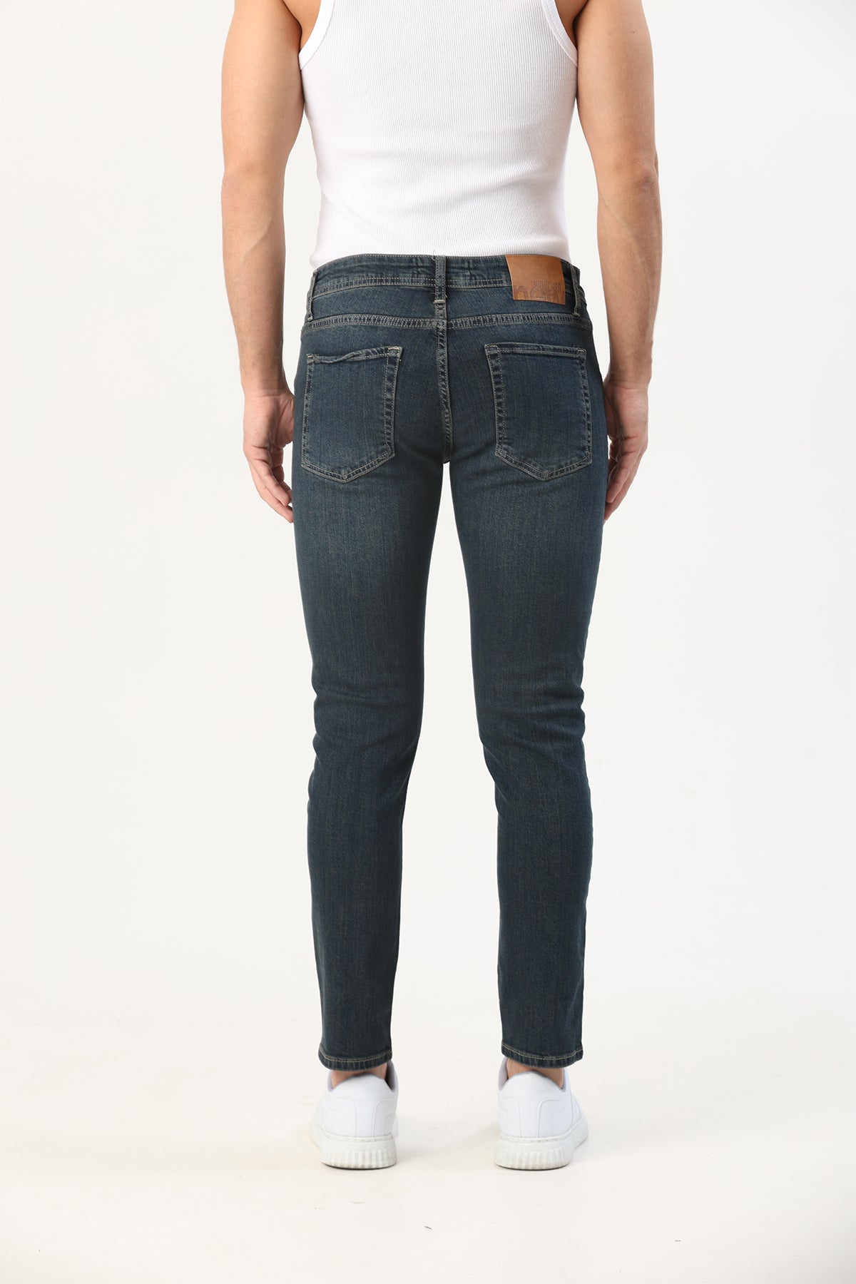 Super Slım Fit Erkek Jean Koyu Lacivert