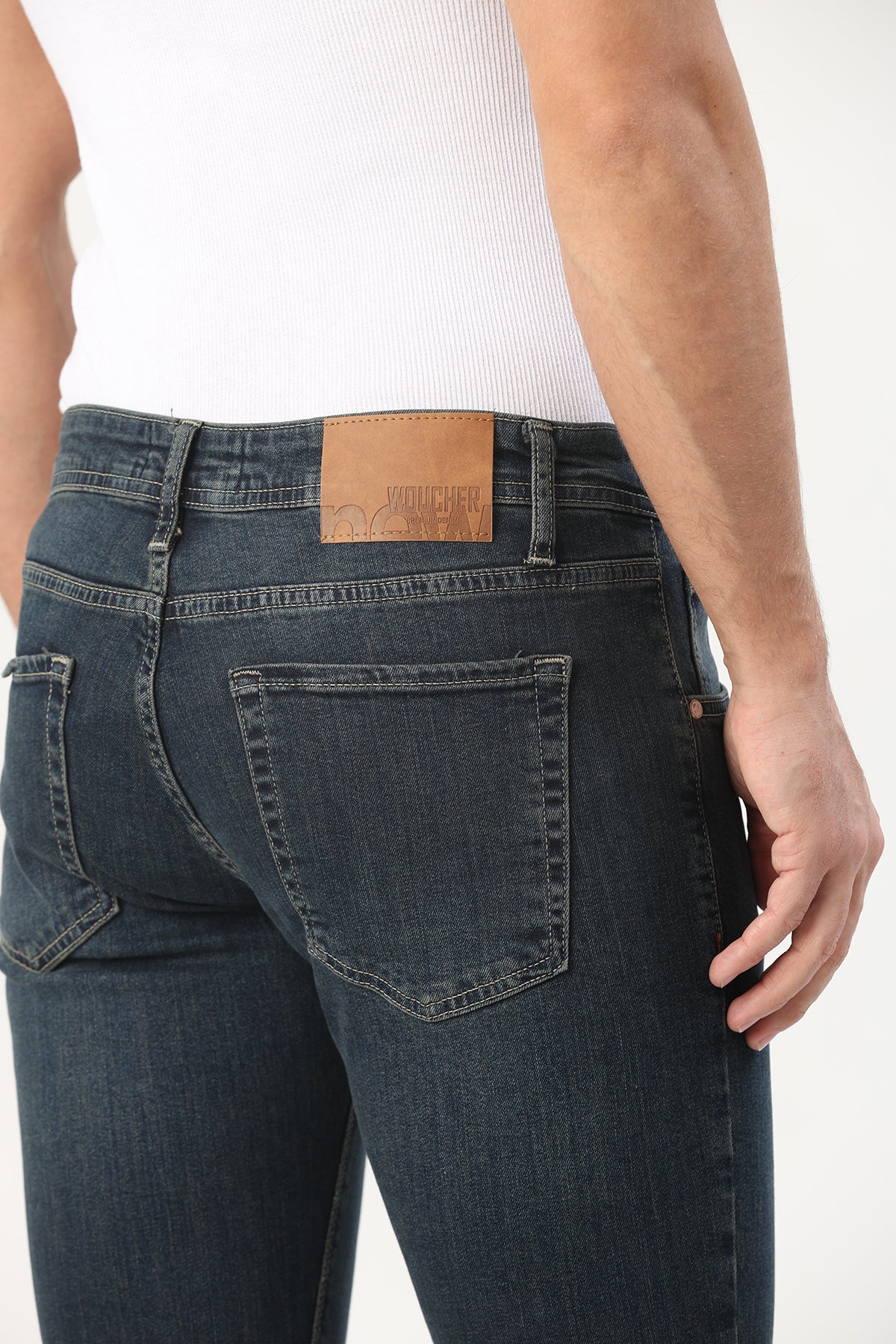 Super Slım Fit Erkek Jean Koyu Lacivert