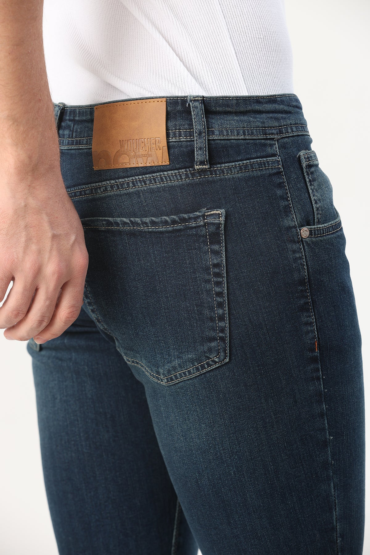 Super Slım Fit Erkek Jean Lacivert