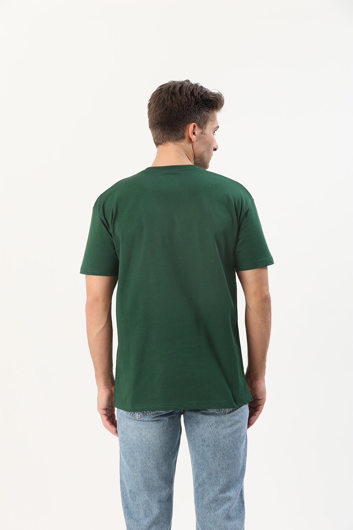 Erkek T-SHIRT REGULAR FIT YEŞİL