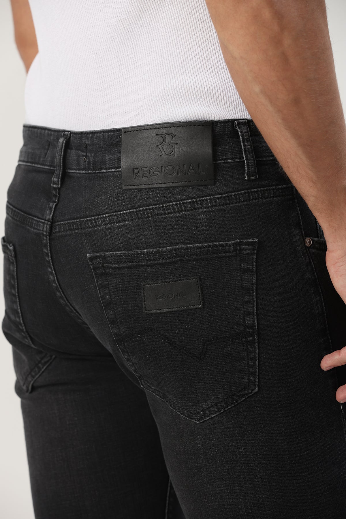 Erkek Slim Fit Jean Siyah