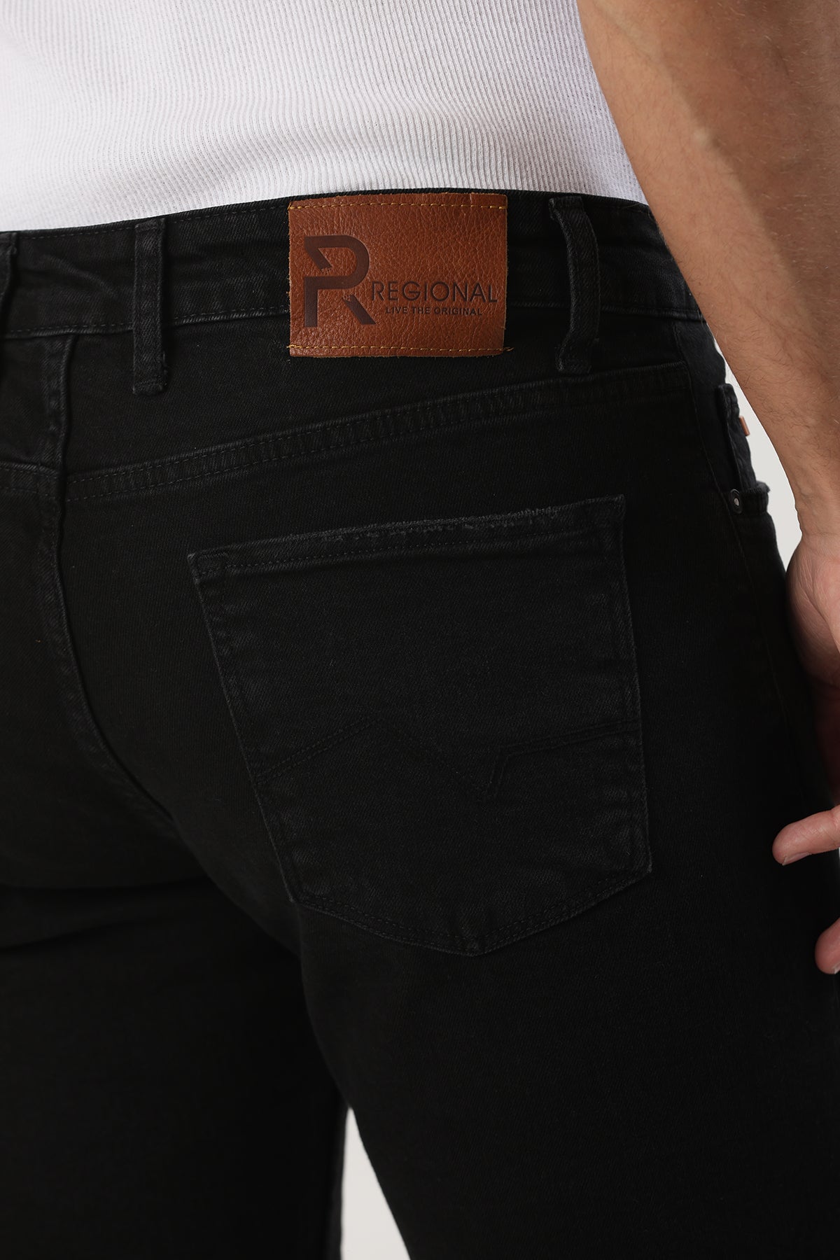 Slim Fit Erkek Kot Şort Füme